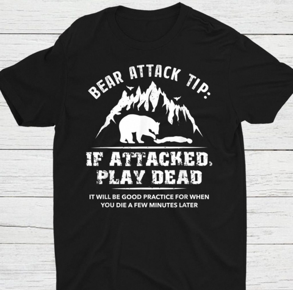 active shooter t shirt bear