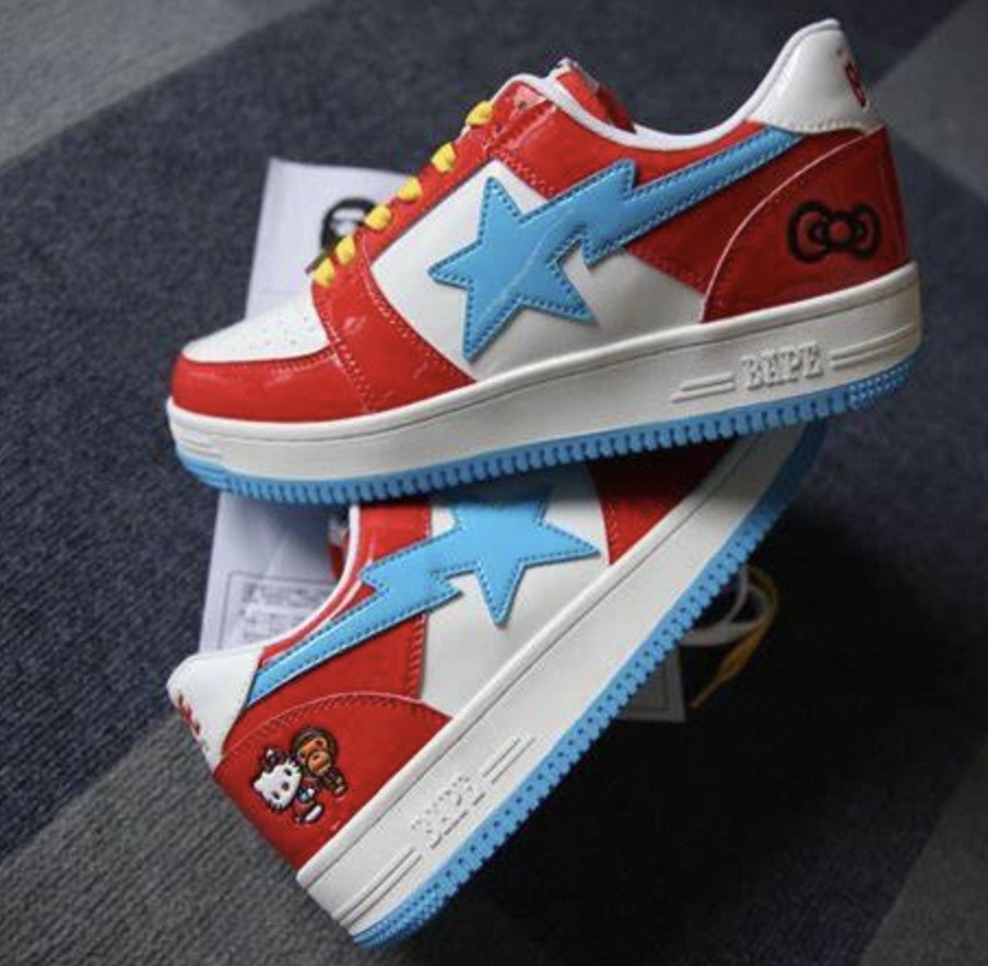 bapesta shoes hello kitty