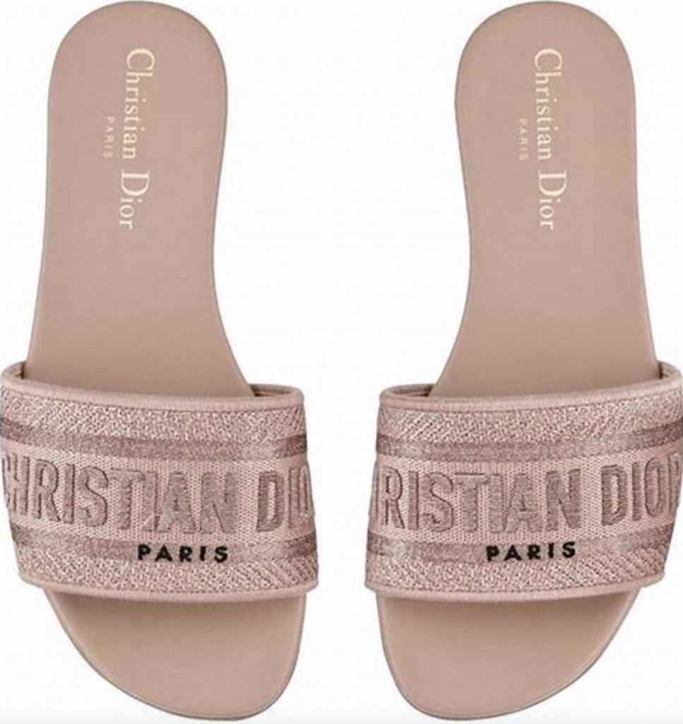 pink dior sandals