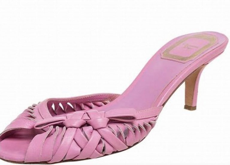 pink dior sandals