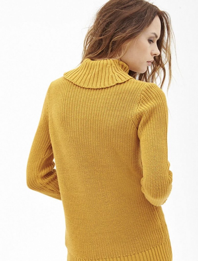 mens yellow turtleneck sweater