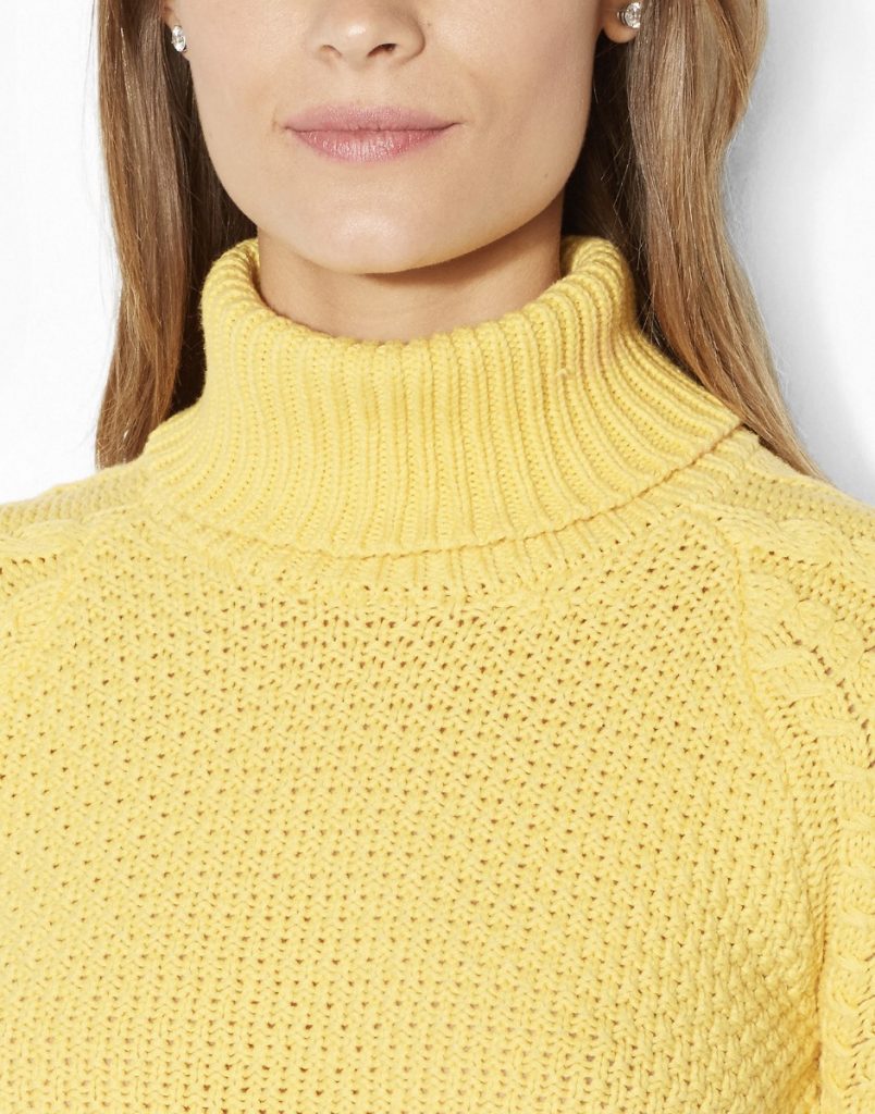 mens yellow turtleneck sweater