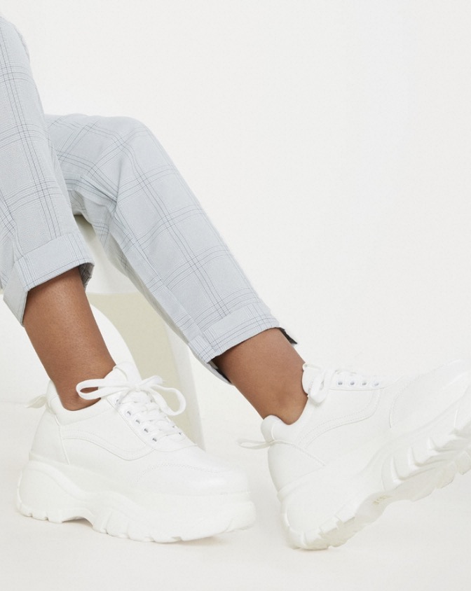 white platform sneakers