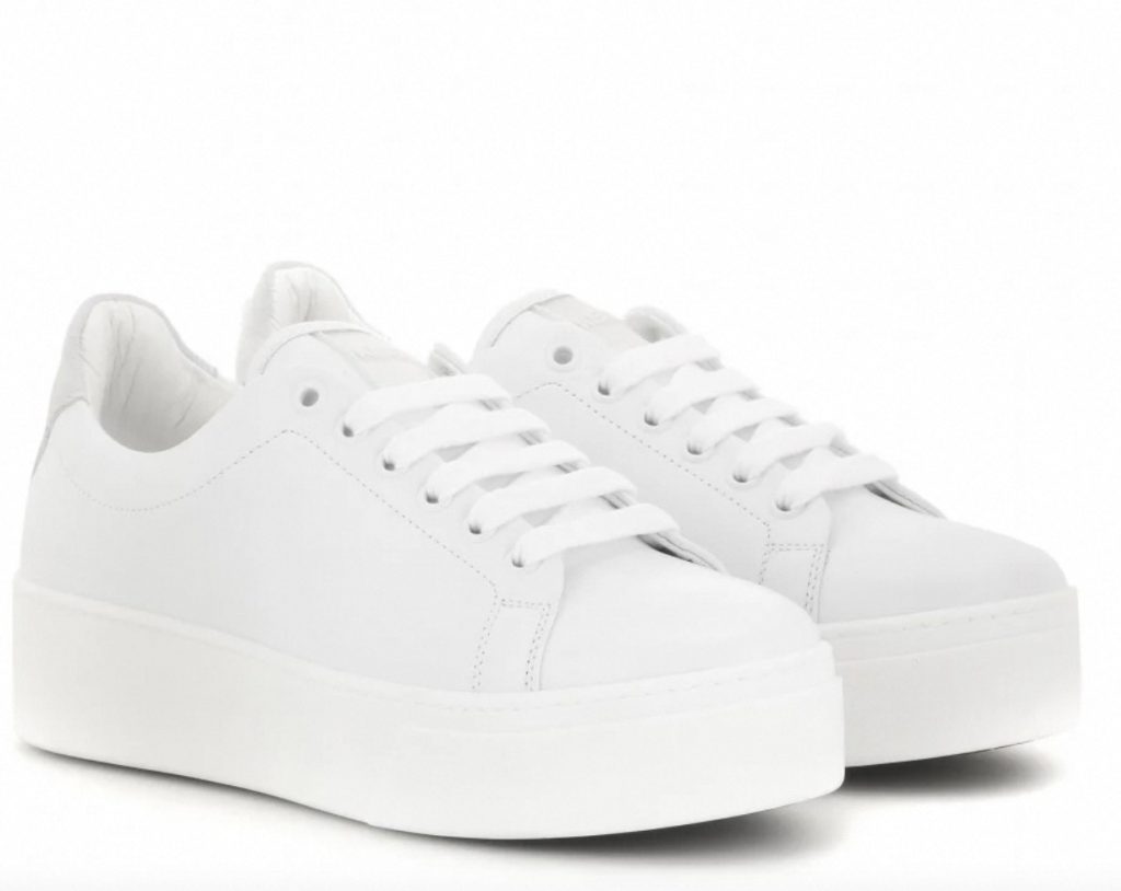 white platform sneakers