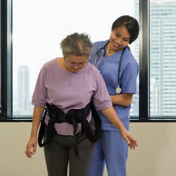 how to use a gait belt to lift someone from the floor