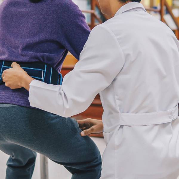 how to use a gait belt to lift someone from the floor