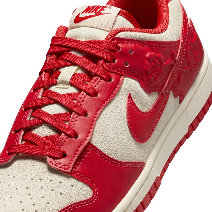 red sports shoes