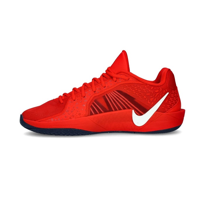 red sports shoes